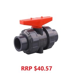Ball Valve True Union PVC PTFE Seat Solvent Weld 38mm